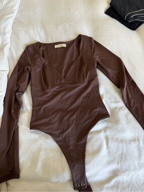 Chocolate Brown Long Sleeve Bodysuit